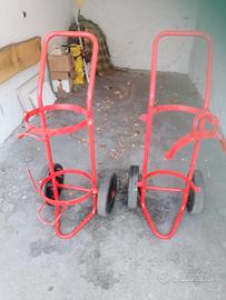 Carrelli  porta bombole x ossigeno e altri gas