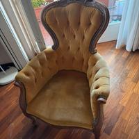 Poltrona velluto anni 50/60