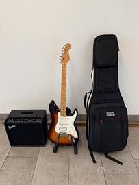 Fender stratocaster Player HSS sunbrust + ampli