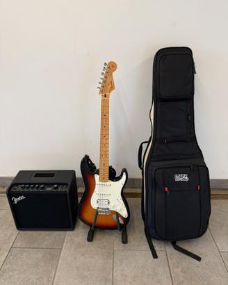 Fender stratocaster Player HSS sunbrust + ampli