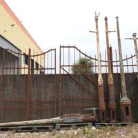 Cancello con cancelletto in ferro battuto da 4 m