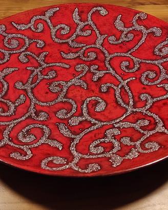 Piatto Centrotavola rosso Giannini