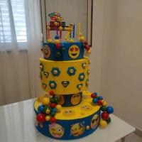 Torta scenografica finta 4 livelli tema Emotion