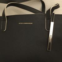 Borsa da donna a spalla bicolore Atos Lombardini