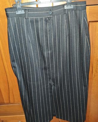 Pantaloni Donna Gessati Made in Italy in Pura Lana