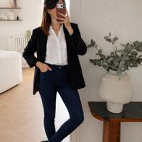 Pantaloni blu slim