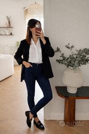 Pantaloni blu slim
