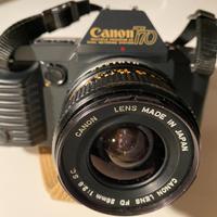Canon T70 + obiettivo Canon FD 35-70 mm