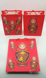 SALDI! SVENDITA! 4 BORSE souvenir Matryoshka