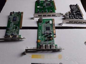 4 schede di espansione  firewire 800 USB 2.0