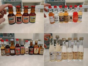 Lotto 52 bottigliette alcolici mignon