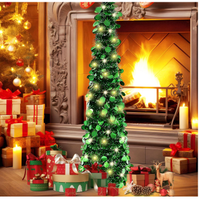 Albero di natale pieghevole alto 150cm . Con luci