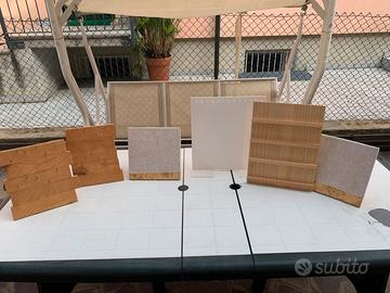 Espositori in legno e plexiglass per mercatini