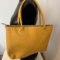 Borsa in pelle giallo senape