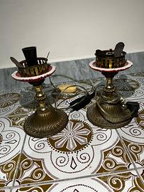 Coppia lampade da tavolo vintage anni 40/50