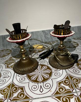 Coppia lampade da tavolo vintage anni 40/50