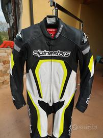 Tuta moto 50 alpinestars perfetta intera in pelle