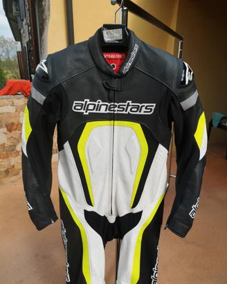 Tuta moto 50 alpinestars perfetta intera in pelle
