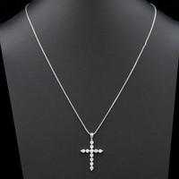 COLLANA CON CIONDOLO CROCE ORO 18KT DIAMANTI0.99CT