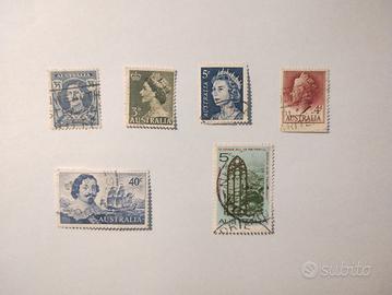 Francobolli Australia e New Zealand