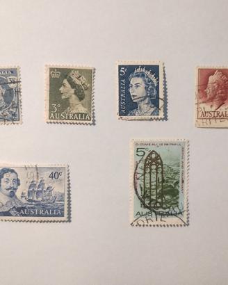 Francobolli Australia e New Zealand