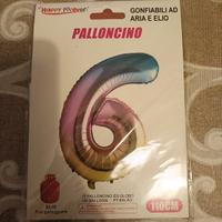 Palloncino gonfiabile numero 6 di Happy Forever