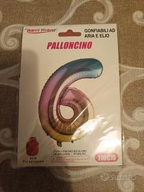 Palloncino gonfiabile numero 6 di Happy Forever