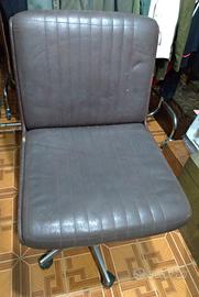 Sedia Pelle Vintage Girevole Regolabile Ufficio
