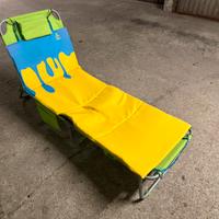 Sdraio pieghevole con materassino