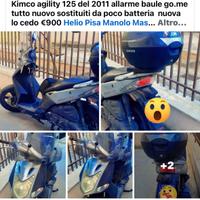 Kimco Agility 125/2011 unipro  gomme batteria bule