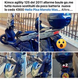 Kimco Agility 125/2011 unipro  gomme batteria bule