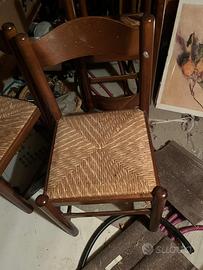 Sedie legno impagliate