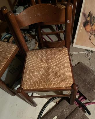 Sedie legno impagliate