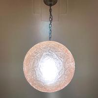 Lampada a sospensione vintage sfera vetro lavorato