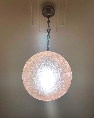 Lampada a sospensione vintage sfera vetro lavorato