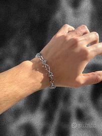 Bracciale Acciaio stile gotico trap urbano unisex