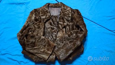 Giacca 3/4 In Vera Pelliccia Vintage "Echt Peltz"