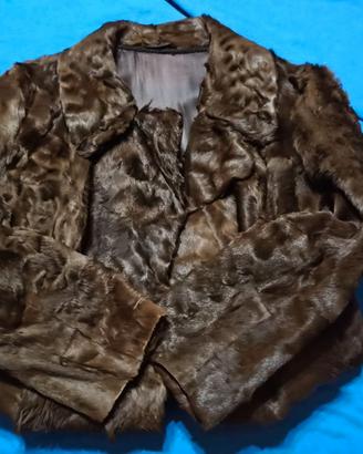 Giacca 3/4 In Vera Pelliccia Vintage "Echt Peltz"