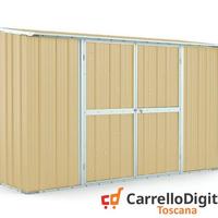 Casetta in lamiera per esterno 307x100cm beige