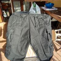 pantaloni corti cargo neri
