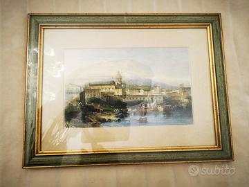 Quadro con stampa di Catania e stampa Mongibello 