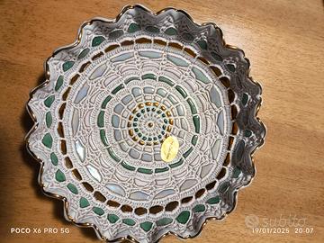 centrotavola decorato in oro zecchino 