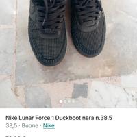 Nike Lunar Force 1 Duckboot nera n.38.5
