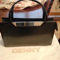 Borsetta originale Genny in pelle nera vintage. 
