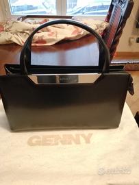 Borsetta originale Genny in pelle nera vintage. 