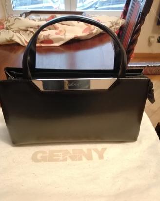 Borsetta originale Genny in pelle nera vintage. 