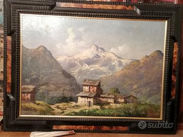 Montagna dipinto con cornice F. Sacchetti