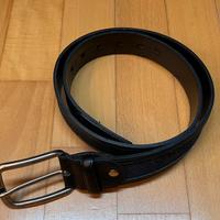 CINTURA NERA - PELLE E STOFFA - NUOVA