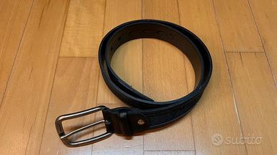 CINTURA NERA - PELLE E STOFFA - NUOVA