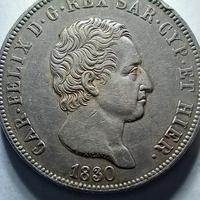 5 LIRE CARLO FELICE 1830 TORINO